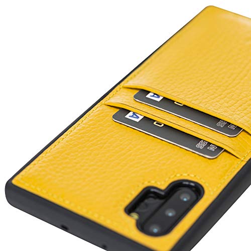Housse portefeuille Galaxy Note10+ Venito Capri cuir jaune idéal pour voyager