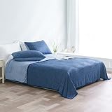 MIULEE Kühldecke Sommerdecke 150x200cm Erwachsene und Kinder 2 in 1 Selbstkühlende Decken mit Arc-Chill Q-MAX0.4 Kühlfasern Wohndecke Sofadecke Blau