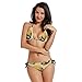 Produktbild AIMILUX Bikini zum Schnüren,Fast Food Bunte Nahtlose Muster Hand,Frauen Badeanzug Low Rise Skinny(XXL)