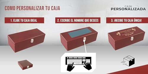 Miniatura 3 de Lucahome - Set De Accesorios Sommelier Con Caja De Madera Para Vino Personalizada- Incluye Sacacorchos, Termómetro Y Anillo De Goteo - Ideal Para Regalo Caja 3 Accesorios Personalizada