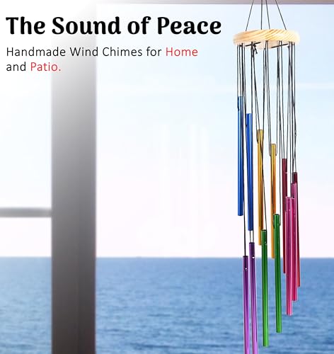Image of ZAICUS Multicolor Wind Chime, Windchime for Balcony, Garden, Patio - Home Decor Items (12 Tubes) Chimes for Home Positive Energy Metal Wind Chimes - Home Decor Items Stylish - Housewarming Gifts