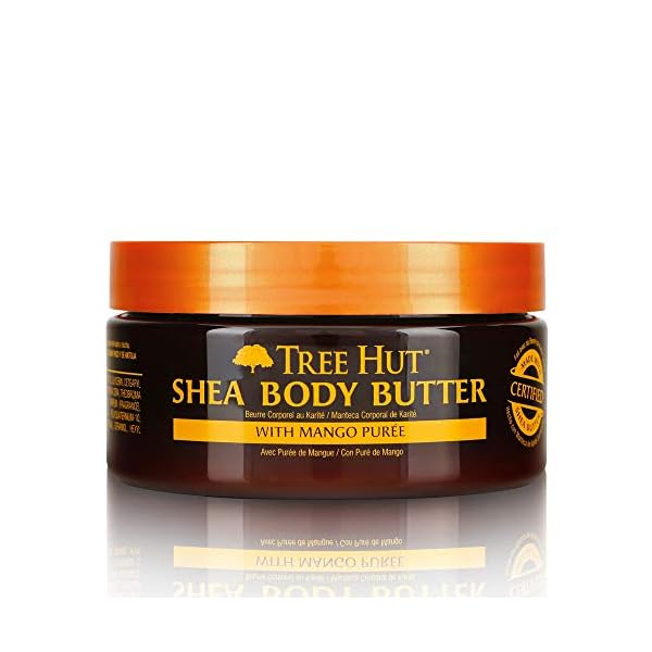 Tree Hut 24 Hour Intense Hydrating Shea Body Butter Tropical Mango, 7oz, Moisturizer with Pure Shea Butter for Nourishing Essential Body Care
