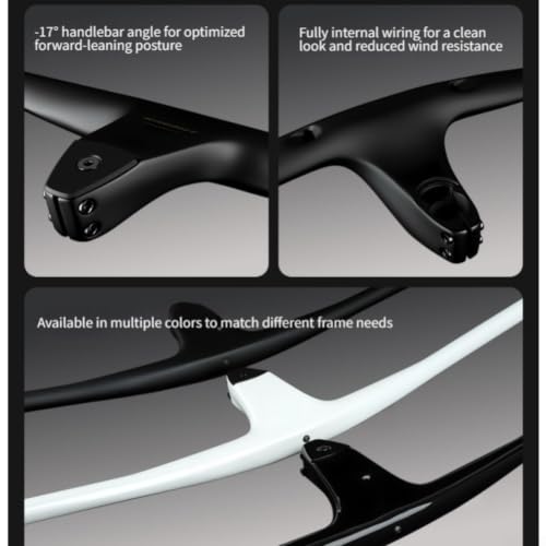 Manillar integrado MTB 740mm de carbono con guiado interno para carreras gravel y cross country 7