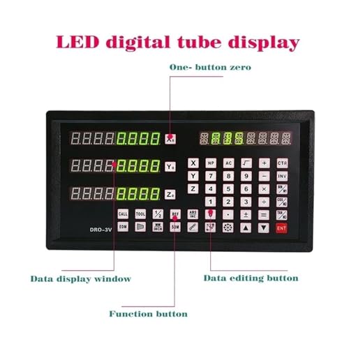 Escala lineal digital DRO-3V con 3 encoders 0-1000mm miniatura 2