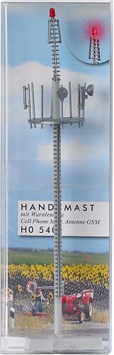Antenne GSM avec lampe de signalisation Busch 5401 pour décor de train miniature