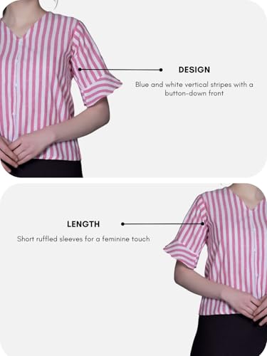 Image of OM SAI LATEST CREATION Women's Crepe Knit Blouse Ballon Butter Fly Sleeve Lace Tops Casual Loose Top