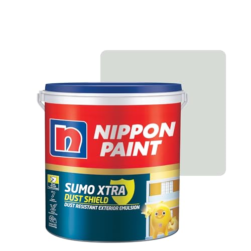 Image of Nippon Paint Sumo Xtra Dust Shield Exterior Emulsion (20L, Flock Of Seagulls) - Dirt Pickup Resistant, Colour-Lock, Water Resistant, Low VOC Wall Paint for Exterior Masonry Surfaces - 20 Litre