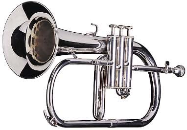 Surbhi Music Silver Chrome Flugel Horn Bb Flat With Free Case Box & Mouth Pc.