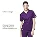 WonderWink Womens Origins Bravo V-Neck Top Medical Scrubs Shirt, Eggplant, Small US