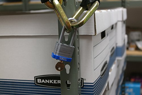 Image of Abus Keyed Padlock, Open, Rectangular Aluminum Body, Hardened Steel Shackle, 3 /4 in W, 6 PK 19367-1 Each