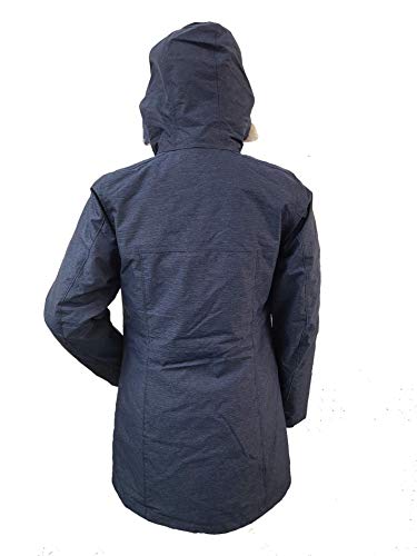 Columbia Beverly Mountain Women's 3 in 1 Interchange Omni Heat Waterproof Jacket (Blue, Large)