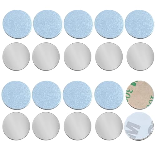 10 Pairs Adhesive Magnetic Door Catch, 1.5 cm Small Ultra-Thin Magnets, No-Screw Installation for Cabinet Drawer Wardrobe Sliding Door Closure and Push-to-Open Latch