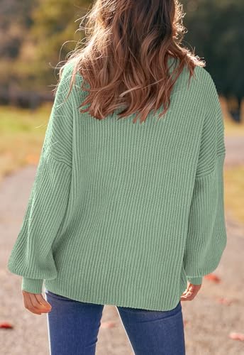 Image of PRETTYGARDEN Womens Sweaters Spring 2026 Oversized Chunky Knitted Pullover Sweater Casual Long Sleeve Crewneck Cute Sweaters