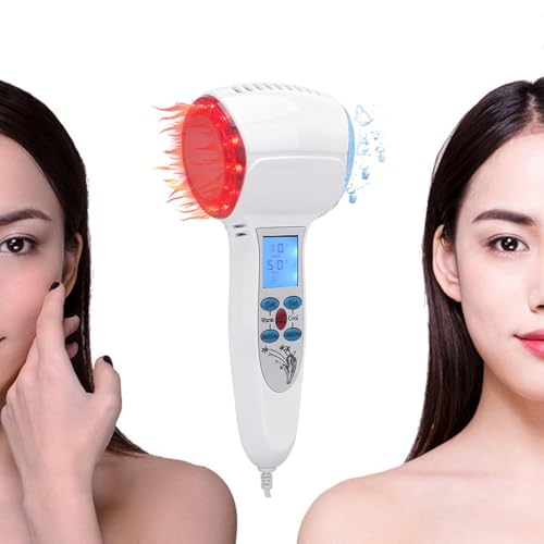 Masajeador Facial de Frío y Calor, Máquina de Masaje Facial de Martillo de Doble Cabezal, SPA Antiarrugas, Reafirma la Piel y Reduce Las Líneas de Expresión Facial, para Uso Doméstico, Belleza