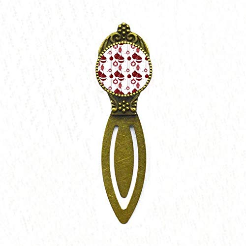 Marque-page de Noël rétro rouge et blanc - Signet de livre