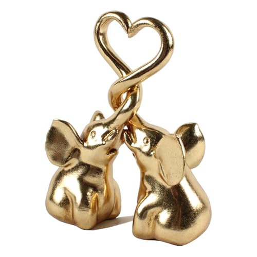 Statue d'éléphant cadeau de mariage romantique en résine d'art - 2