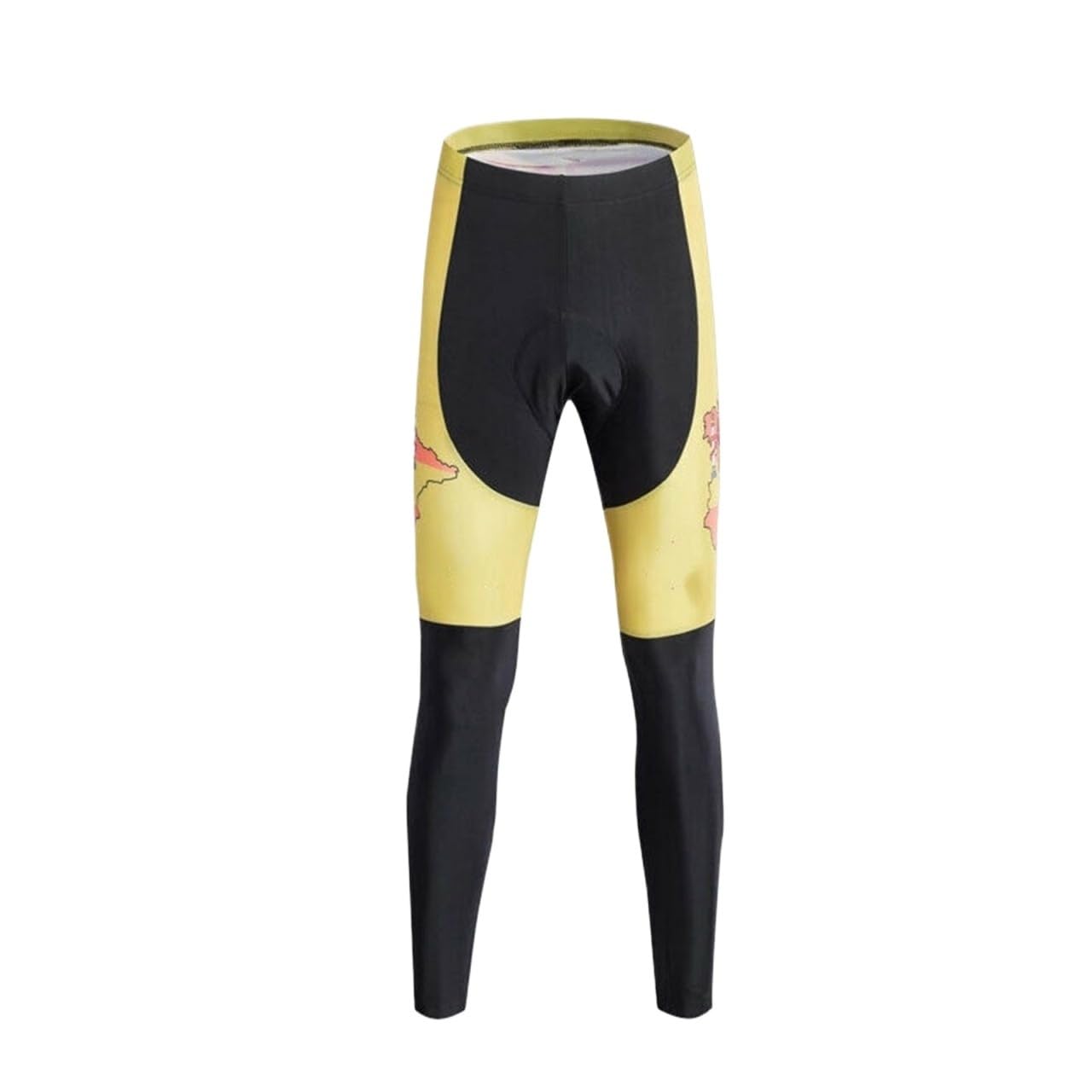 Pantaloni Lunghi da Ciclismo Pantaloni Sportivi da Mountain Bike da Corsa all'aperto Abbigliamento da Bicicletta colorato Collant Lunghi PRO Team Pantaloni da Ciclismo(Yellow03,4XL)