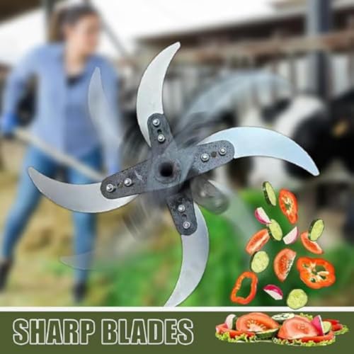 Image of Arta Grass Shredder Replacement Blades for Garden Shredder Machine | Hardened Steel | Standard Size, Pack of 1 | High Efficiency Cutting for Farm, Garden and Household Use