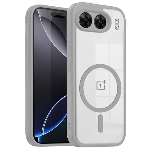 Image of V-TAN Back Cover for Oneplus Nord 4 5G Compatible Case, Matte Finish Transparent Magnetic Case, TPU, Camera Protective Shockproof Cover (Grey)
