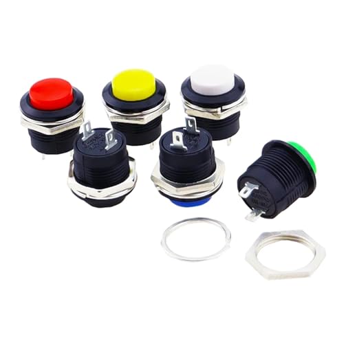 Bouton-poussoir momentané 16mm R13-507 3A commande précise bleu - 3