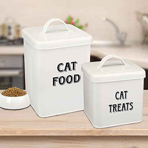 Morezi Cat Food Storage Container Farmhouse Pet Food Treats Holder With Lid And Scoop, Perfect Sturdy Canister Tins For Kitchen Countertop, Shelf, Great Gift For Pet Owners - Cat Food #TOP5