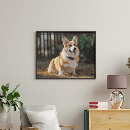 Peinture par numéros Corgi toile imprimée pour activité créative maison
