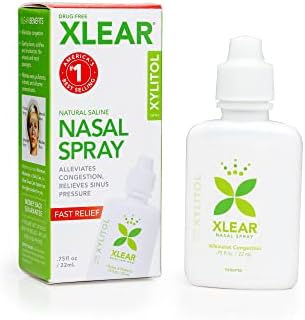 Xlear Nasal Spray, Natural Saline Nasal Spray with Xylitol, Nose Moisturizer for Kids and Adults, 0.75 fl oz (Pack of 1)