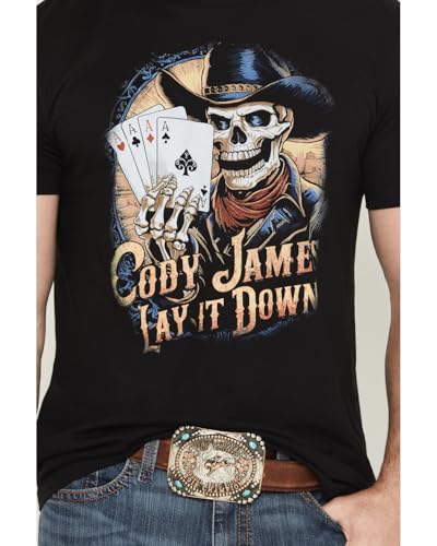 Cody James Men's Lay It Down Short Sleeve Graphic T-Shirt - CJFA25T5-BLK X- US Black3