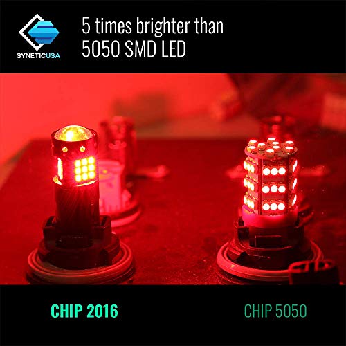 image for Syneticusa 7443 Red Flashing Strobe Blinking Rear Alert Safety Brake T