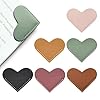 Leather heart bookmarks winjeto 6 pieces cute corner page book marks for teachers students book reading lovers for school office home supplies heart6pcs  urban country home decor