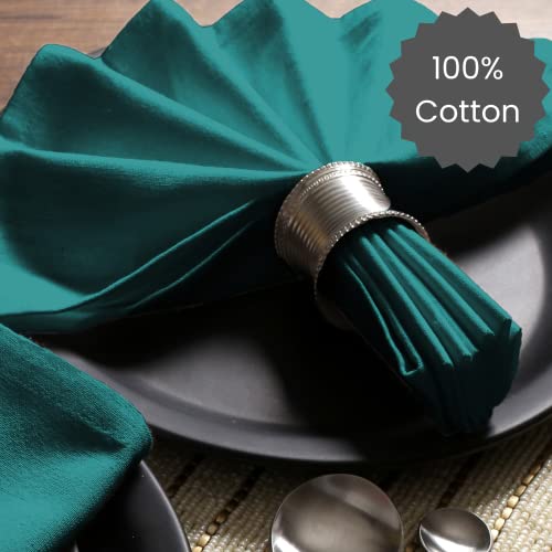 Serviettes de table coton 50 x 50 cm lot de 12 tissu grand format - 4