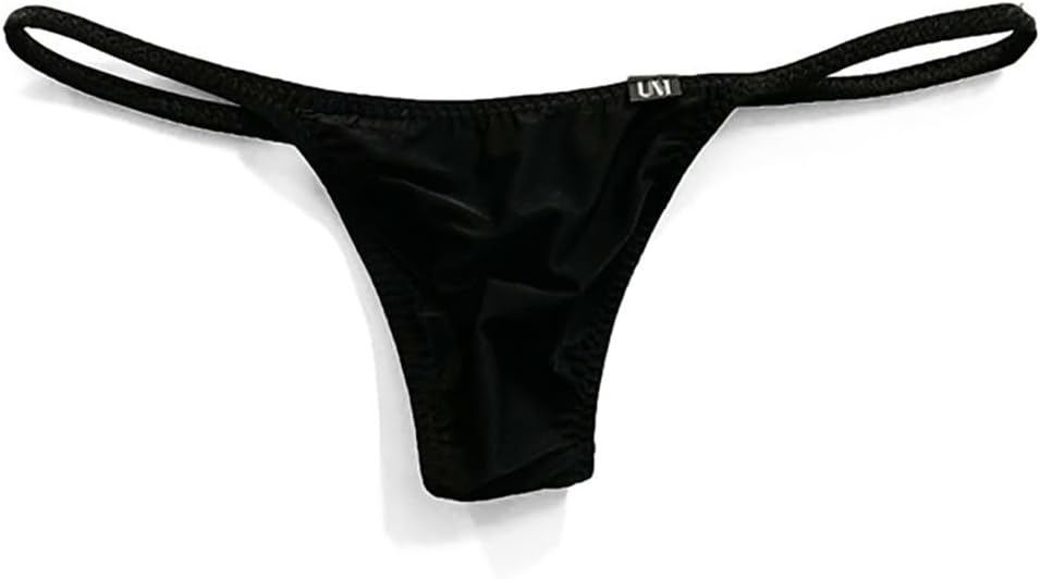 COMLIFE Men's Ice Silk Solid Color G-String Thongs Underwear Flat Pouch Low Waist Breathable Thong Briefs - Image 6