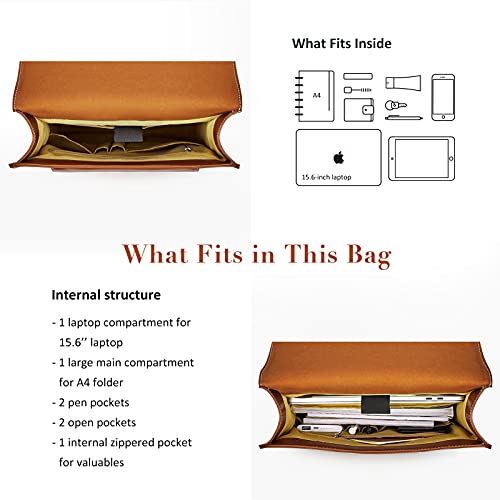 Mochila para laptop para mujer ECOSUSI vintage 15.6 pulgadas miniatura 4