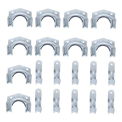 SOESFOUFU 20pcs Heavy Duty Iron Hooks for Wire Storage Organizer Hangers for Garden Tools Equipment and Debris Space-Saving for Sheds and Garages