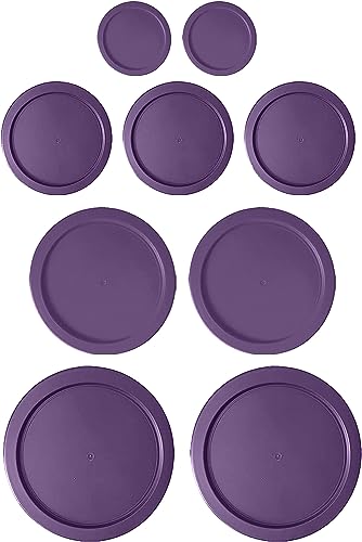 Replacement Lids for Pyrex Glass Foood Storage Containers Containers Round (2) 1-Cup (3) 2-Cup (2) 4-Cup (2) 7-Cup (Purple)