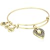 Alex and Ani A16EB101RG Guardian Angel Expandable Wire Gold Bangle Charm Bracelet