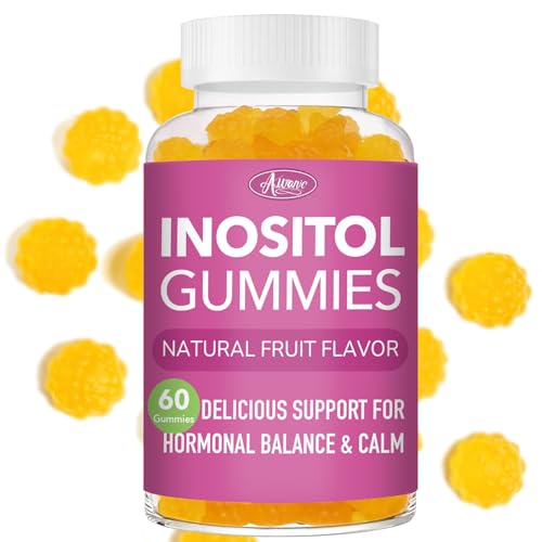Auranic Myo-Inositol & D-Chiro Inositol Multivitamin Gummies, 40:1 Ratio, Magnesium Glycinate 400mg, Omega-3 &Folate, PCOS Vitamins for Women Hormone Balance, Menstrual Cycle and Fertility Support