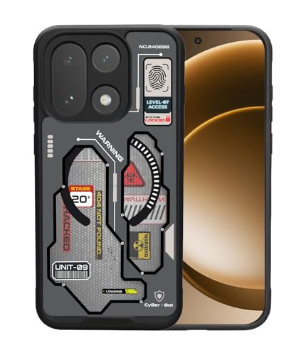 Image of KAPAVER Mag-X Sandstone Back Cover Case Compatible with MagSafe, Magnetic Case for OnePlus 15 (Cyber-Bot Black)
