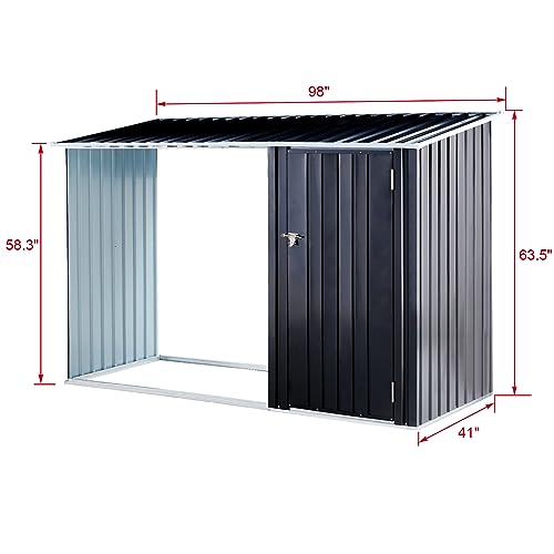Ballcast98firewoodstorageshed2in1galvanizedsteeloutdoorshelterrackwithlogholderanthracitewaterproofhousetoolcabinetwlockabledoorsandpitchedroofforbicyclesdarkgray Urban Country Home Decor Ball cast 98 firewood storage shed2 in 1 galvanized steel outdoor shelter rack with log holderanthracite waterproof house tool cabinet wlockable doors and pitched rooffor bicyclesdark gray urban country home decor