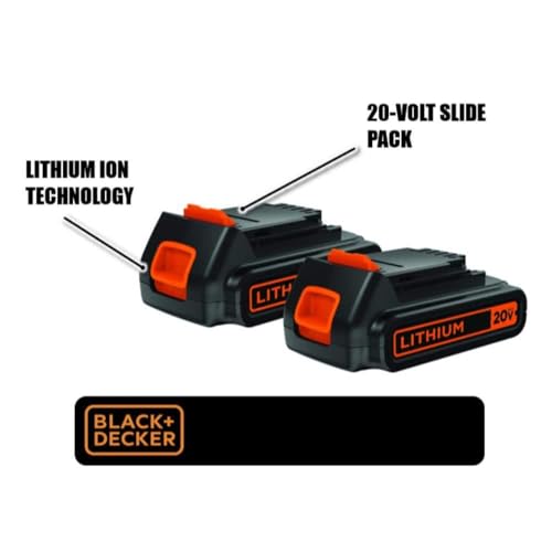BLACK+DECKER 20V MAX POWERCONNECT 1.5 Ah Lithium Ion Battery, 2 Pack, Cordless Tool Battery Packs, Charger Sold Separately (LBXR20-OPE2) - image 3
