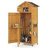 Goplus All-in-One Storage Shed, 70' Tall Wooden...