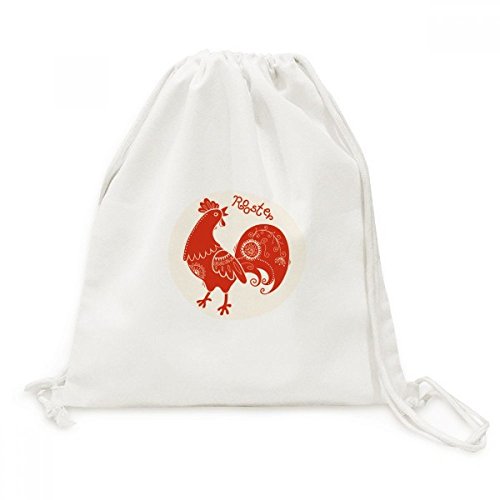 Sac à dos en toile rouge léger à cordon pour éviter les sacs lourds