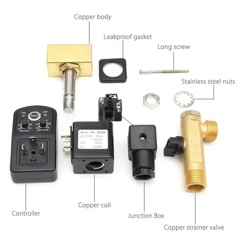 Válvula purga electrónica 1/2 de 220V para compresor y tanque 5