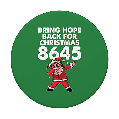 86 45 Dabbing Christmas Santa Anti-Trump Vote 11 3 2020 PopSockets Grip and Stand for Phones and Tablets, Black - Image 3