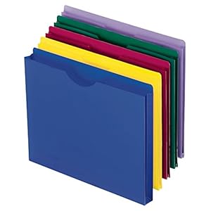 Pendaflex Translucent Poly File Jackets, Letter Size, Assorted Colors, 10 per Pack (50990)