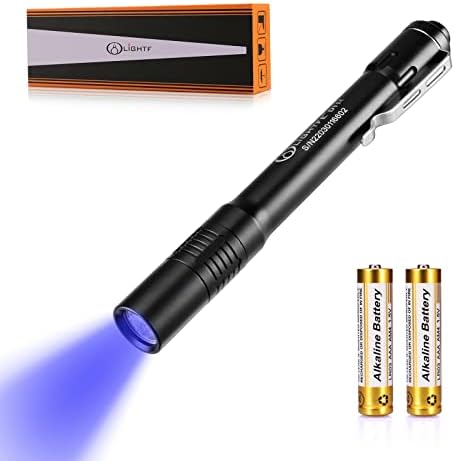 LIGHTFE Black Light D11A 395nm UV Flashlight with LG LED Source, Max.3000mW Power Output for UV Glue Curing UV Light, Rock and Mineral Detection, Pet Urine Detector Light, AC Leak Detector