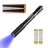 LIGHTFE Black Light D11A 395nm UV Flashlight with LG LED Source, Max.3000mW Power Output for UV Glue