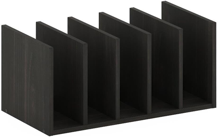 Pemberly Row Office Supplies Desktop Bookshelf Storage in Espresso