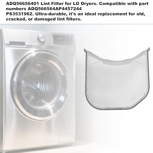 ADQ56656401 Trockner-Flusenfilter, Ersatz für Trockner-Flusenfilter Kompatibel mit LG Trocknern ADQ566564 AP4457244 PS3531962