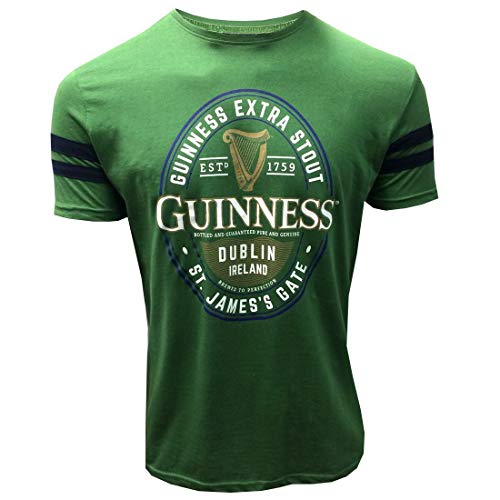 Guinness Herren T-Shirt Bottle Logo auf Irischgrün (M) Cover